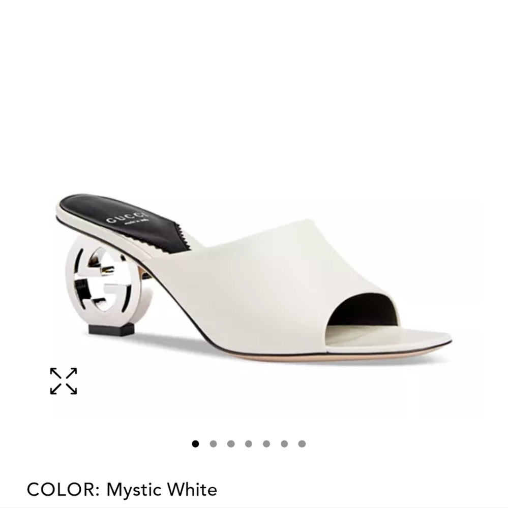 Gucci White Logo Slide Women's Mystic White